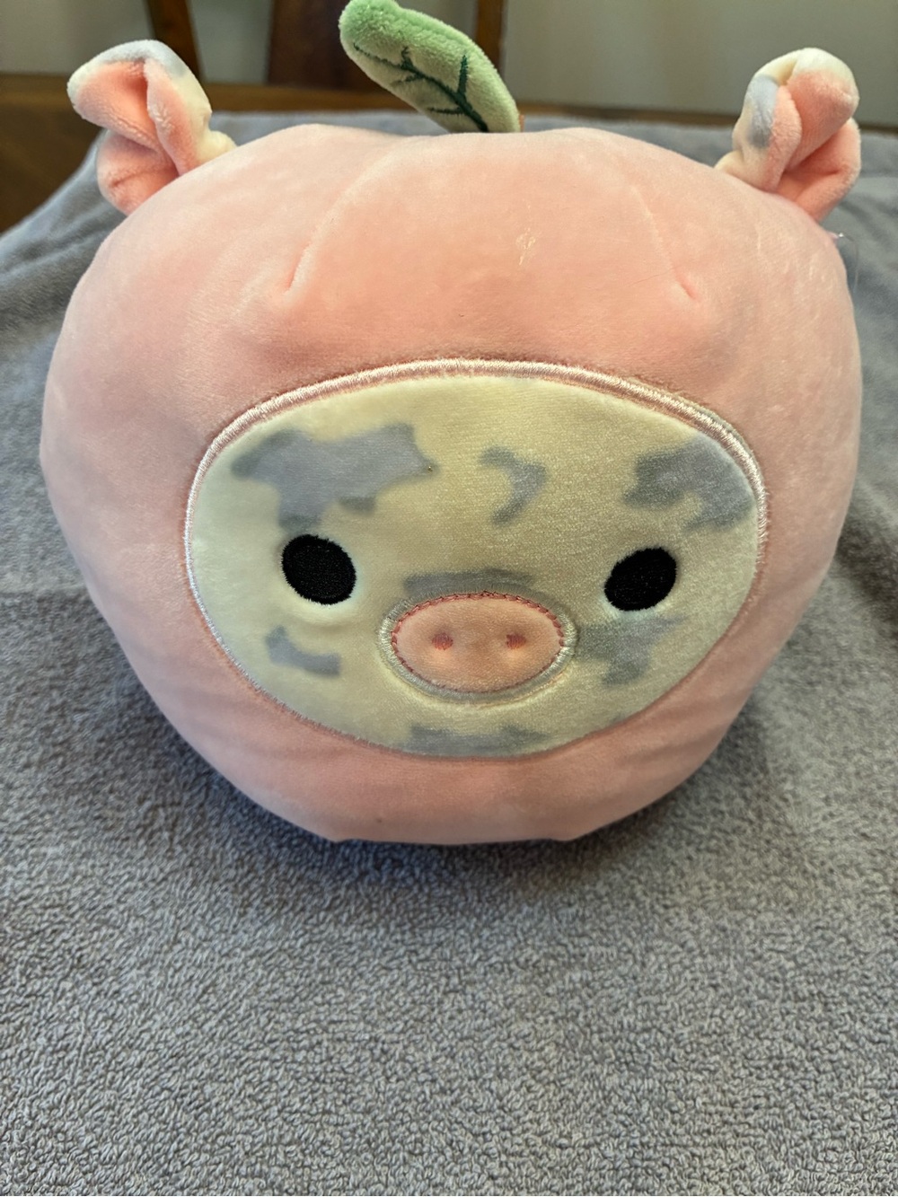 Squishmallows Rosie Pink Pig in a peach